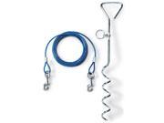 Westminster Pet Products 29515 Combination 15 ft. Cable 16 in. Spiral Corkscrew Stake
