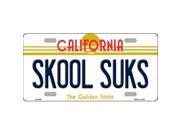 Smart Blonde LP 6846 Skool Suks California Novelty Metal License Plate