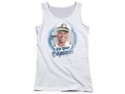 Trevco Love Boat I Am Your Captain Juniors Tank Top White Small