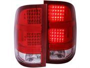 ANZO 311089 GMC Sierra 1500 2500 3500 07 13 LED Tail Lights Red And Clear