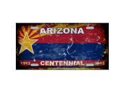 Smart Blonde LP 8190 Arizona Centennial State Background Rusty Novelty Metal License Plate