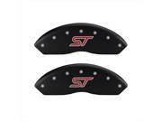 MGP Caliper Covers 10231SSTOMB ST Matte Black Caliper Covers Engraved Front Rear Set of 4