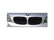 Bimmian GRL604GLB Painted Shadow Grille Front Grille Pair For E60 2004Plus M5 High Gloss Black Surrounds and Matte Black Slats