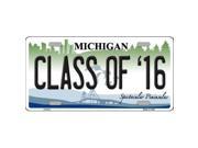 Smart Blonde LP 6121 Class of 16 Michigan Metal Novelty License Plate