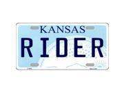 Smart Blonde LP 6639 Rider Kansas Novelty Metal License Plate