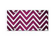 Smart Blonde LP 7053 Pink White Chevron Print Oil Rubbed Metal Novelty License Plate