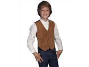 Scully 2002 409 S Leather Kids Vest Bourbon Boar Suede Small