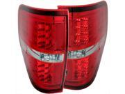 ANZO 311139 Ford F 150 09 14 LED Tail Lights Red And Clear