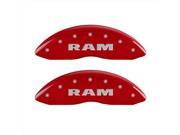 MGP Caliper Covers 55001SRAMRD RAM Red Caliper Covers Engraved Front Rear Set of 4