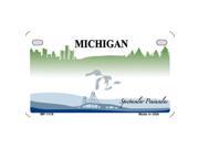 Smart Blonde MP 1118 Michigan State Background Metal Novelty Motorcycle License Plate