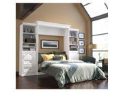 Bestar Versatile 115 Queen Wall Bed Kit In White Six Drawers