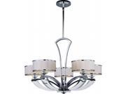 Maxim Lighting 39825BCWTPC Metro 5 Light Chandelier Polished Chrome