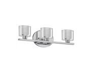 Dainolite 809 3W PC 3 Light Vanity with Oval Frosted Glass