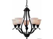 Maxim Lighting 85805WSOI Linda ES 5 Light Single Tier Chandelier in Oil Rubbed Bronze