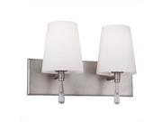 Murray Feiss VS53002 SN 2 Light Monica Vanity Strip Satin Nickel