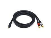 Monoprice 5606 6 ft. Premium 2.5 mm Stereo Male to 2RCA Male 22AWG Cable Black
