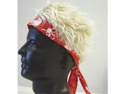 Billy Bob Teeth 11367 Red Skull Bandana with Blonde Hair