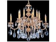 Oxford Collection 2512 OB CL SAQ Ornate Cast Brass Chandelier Accented with Swarovski Spectra Crystal