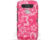 DreamWireless CRBB9570HPCOFL Blackberry Torch 9850 9860 Monza Storm 3 Crystal Rubber Case Hot Pink Combo Flow