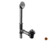 Westbrass D3262 11 Pull and Drain Bath Waste and Overflow with Two Hole Faceplate Antique Copper
