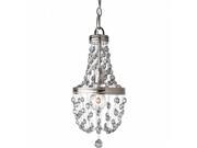 Feiss P1279PN Malia 1 Light Nickel Mini Chandelier