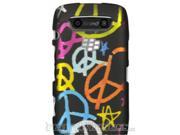 DreamWireless CRBB9570BKHDPS Blackberry Torch 9850 9860 Monza Storm 3 Crystal Rubber Case Black Handmade Peace Sign