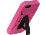 DreamWireless SCAIP6CSBKHP Apple iPhone 6 4.7 in. Hybrid Case With Stand Circle Hot Pink Stripe Skin With Black PC