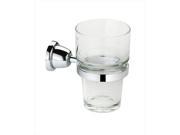 Artos C 03BN Clear Glass Tumbler and Holder Brushed Nickel