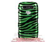 DreamWireless CABB9570GRZ Blackberry Torch 9850 9860 Monza Storm 3 Crystal Case Green Plus Black Zebra
