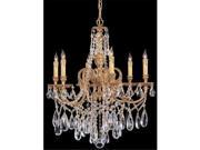 Novella Collection 2706 OB CL S Ornate Cast Brass Chandelier Accented with Swarovski Strass Crystal