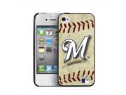 Pangea IP4 MLB BB MIL iPhone 4 4S Hard Cover Case Vintage Edition Milwaukee Brewers
