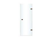 Vigo VG6073RBCL26 26 in. Adjustable Frameless Shower Door with Clear Glass and Oil Rubbed Bronze Hardware