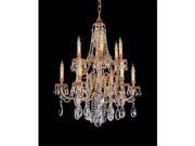 Novella Collection 2712 OB CL S Ornate Cast Brass Chandelier Accented with Swarovski Strass Crystal