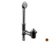 Westbrass D321 11 Twist and Close Bath Waste and Overflow with Two Hole Faceplate Antique Copper
