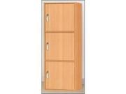 Hodedah Hid3 Beech 3 Door Cabinet