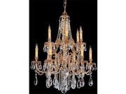 Novella Collection 2712 OB CL SAQ Ornate Cast Brass Chandelier Accented with Swarovski Spectra Crystal