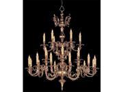 Oxford Collection 2624 OB Ornate Cast Brass Chandelier