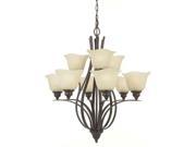 Feiss F2053 6 3GBZ Morningside Collection Grecian Bronze Chandelier