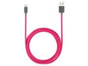 iHome IH CT1002P 5 ft. Nylon Lightning Cable Pink