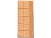 Hodedah Hid55 Beech 10 Door Storage Cabinet