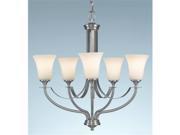 Feiss F2252 5BS Barrington Collection Brushed Steel 5 Light Chandelier