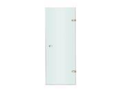 Vigo VG6073STCL28 28 in. Adjustable Frameless Shower Door with Clear Glass and Stainless Steel Hardware