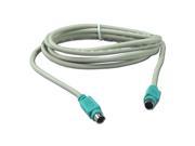 QVS CC389 06MS 6 ft. Mini6 Male to Male PS 2 Mouse Cable with Green Connectors