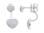 Doma Jewellery SSEHZ079 Sterling Silver Heart Earring With CZ 2.5 g