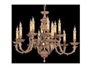 Oxford Collection 2412 OB Ornate Cast Brass Chandelier