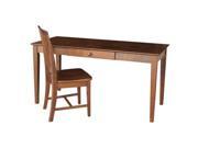 International Concepts K 581 42 10 Desk with drawer larger size and chair Espresso