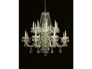 Crystorama Lighting 1139 PB CL SAQ Traditional Crystal Collection Chandelier Polished Chrome