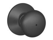 Schlage Lock Knob Privacy Plymouth Mat Blk F40PLY622