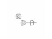 Fine Jewelry Vault UBER14WH4RD150CZ 14K White Gold Round Cubic Zirconia Stud Earrings 1.50 CT. TW.