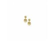 Fine Jewelry Vault UBNER40644Y14CZ April Birthstone Cubic Zirconia Fancy Double Circle Earrings in 14K Yellow Gold